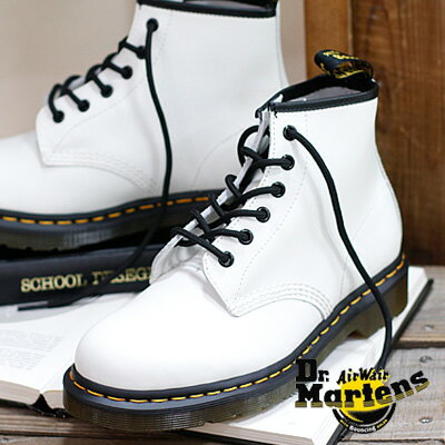 ドクターマーチン 【国内正規品】 Dr.Martens マーチン 6ホール　101 YS 26366100 WHITE ドクターマーチン ブーツ boots ホワイト レディース