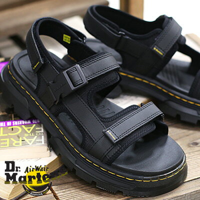 Rakuten - 【国内正規品】 Dr.Martens FORSTER BLACK 31560001ドクターマーチン フォスター マルチストラップサンダル ブラック 厚底 メンズ レディース