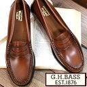 【日本正規取扱店】G.H.BASS WEEJUNS PENNY BA41010 COGNAC LEATHERジーエイチバス ウィージャンズ ペニーコニャック ブラウン ハイシャイン ローファー レディース