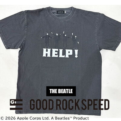 Rakuten - 【2026年春夏新作】【国内正規品】【ネコポス発送】 GOOD ROCK SPEED THE BEATLES 「“HELP!” Front & Back Print T-Shirt」Charcoalグッドロックスピード ビートルズ ヘルプ Tシャツ チャコールグレー26BTL003W