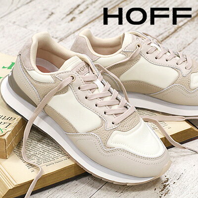 乐天商城 - 【日本正規取扱店】HOFF BEAUFORT 12402008 BEIGE ホフ ビューフォート レザー スニーカー ベージュ 靴 レディース 大人 スニーカー 低反発インソール