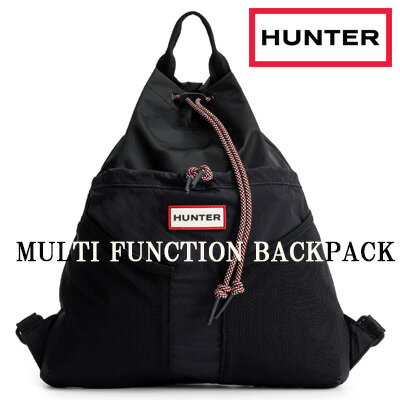 Rakuten - 【2026年春夏新作】【国内正規品】【ギフトにも】 HUNTER TRAVEL MULTI FUNCTION BACKPACK UBB7125NRS(RBO)ハンター トラベル マルチファンクション パッカブル バックパック (ブラック / レッドボックスロゴ)