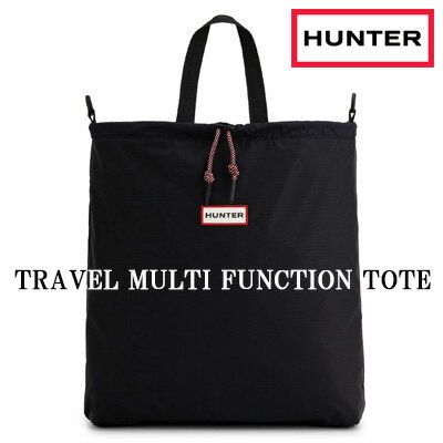 Rakuten - 【2026年春夏新作】【国内正規品】【ギフトにも】 HUNTER TRAVEL MULTI FUNCTION TOTE UBT7126NRS(BEC)ハンター トラベル マルチファンクション パッカブル トートバッグ (ブラック / エナジークレイ)