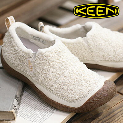 【レディース】【ポイント10倍】【2025年秋冬新作】KEEN HOWSER ll (1029731)Birch/Curry(キーン ハウザー ツー スリッポン ベージュ オフホワイト ふわふわ
