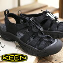 【レディース 】【2025年春夏再入荷】KEEN NEWPORT H2 Triple Black(1025028)キーンニューポート エイチツー ブラック アウトドア サンダル