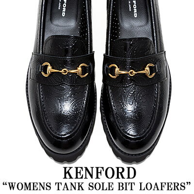 【レディース】【2026年春夏新作】【国内正規品】 KENFORD WOMENS TANK SOLE BIT LOAFERS / BLACK PAISLEY(K228A26)ケンフォード ウィメンズ タンクソール ビット ローファー ブラック ペイズリー レディース 靴 厚底 軽量