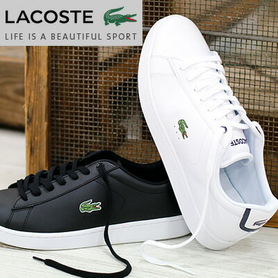 【メンズ】★ポイント10倍★ 【2022年春夏新作】【国内正規品】 LACOSTE CARNABY EVO BL 1 SPM WHT/NVY BLK/WHTラコステ スニーカー カーナビー ホワイト ブラック メンズ レザー SM00021