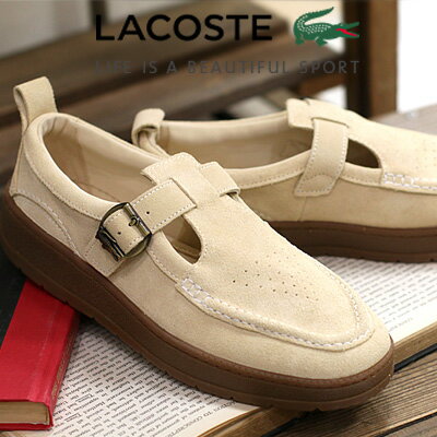 Rakuten - 【メンズ】【ポイント10倍】【2026年春夏新作】【国内正規品】 LACOSTE UMPIRE MJ 126 2 SMA (NAT/GUM)ラコステ アンパイア ストラップシューズ レザー メリージェーン スニーカー ベージュ 51AMA0102