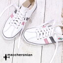 4/10再入荷 【あす楽】【 期間限定特別価格 】 2215L WHITE/PINK/GRAY マカロニアン レディース 2215L スニーカー レザー