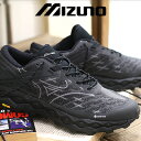 【ポイント10倍】【2025年春夏新作】MIZUNO WAVE MUJIN LS GTX D1GA2501(02 BLACK)ミズノ ウエーブ ムジン LS ゴアテックス ブラック アウトドア トレイル ランニングシューズ 防水
