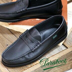 【ポイント5倍】【日本正規取扱店】 Paraboot CORAUX LIS NOIR ブラック 093612 パラブーツ コロー レザー ローファー デッキシューズ