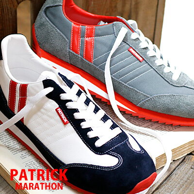 【★交換送料片道無料★】 【正規取扱店】【10/26再入荷】 PATRICK MARATHON マラソン WHT(9420) GRY(9624) パトリック スニーカー レディース メンズ