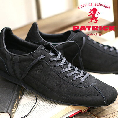 乐天商城 - 【交換送料片道無料】【2025年秋冬新作】 【正規取扱店】 PATRICK DATIA-SN(507601)BLK パトリック ダチア シュリンクヌバック ブラック キップレザースニーカー レディース メンズ