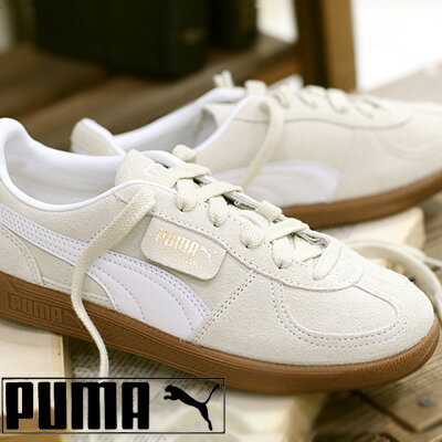 乐天商城 - 【2026年春夏再入荷】PUMA PALERMO(396463 11)Alpine Snow-PUMA Whiteプーマ パレルモ ホワイト ベージュ