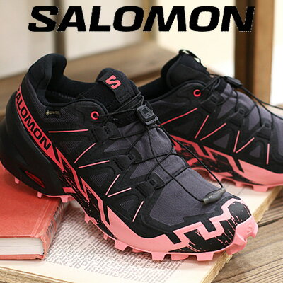 【送料無料】【正規取扱店】SALOMON サロモン 新デザイン 【レディース】【2025年秋冬新作】SALOMON SPEEDCROSS 6 GORE-TEX(Nine Iron / Black / Flamingo Pink)サロモン スピードクロス 6 ゴアテックス ブラック ピンク トレイル ランニングシューズ 防水 L478804