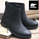 【国内正規品】SOREL EMELIE III ZIP WP NL5019-010 Black.Blackソレル エミリー スリー ジップ ウォータープルーフ ブラック