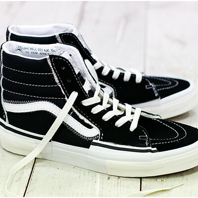 【国内正規品】VANS SK8-HI RECONSTRUCT BLK/T.WH (VN0005UK6BT)バンズ スケートハ...