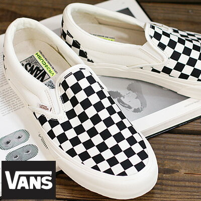  VANS SLIP-ON VR3 CHECKERBOARD BLACK / MARSHMALLOWバンズ スリッポンVR3メンズ レディース スニーカー VN0007NC1KP