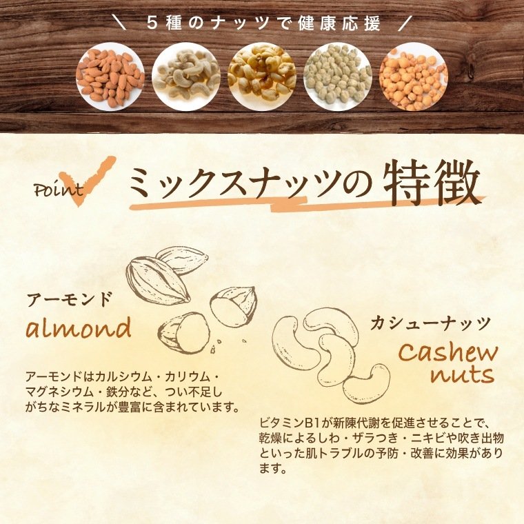 楽天ランキング受賞 贅沢5種 ミックスナッツ 塩味 ナッツ ギフト 小分け 1.08kg(30...