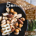 ほんのり塩味 ミックスナッツ 無添加 500g 45個〜48個入り 5種 ミックスなっつ ナッツ類 ナッツ詰め合わせ ナッツ 小分け 個包装 アーモンド カシュ...