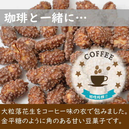 コーヒーピー 200g 国内加工 こーひー ピーナッツ 豆菓子 スナック 珍味 やみつき 家呑み 宅呑み おやつ おつまみ プレゼント ポイント消化 お試しサイズ チャック袋入り グルメ みのや