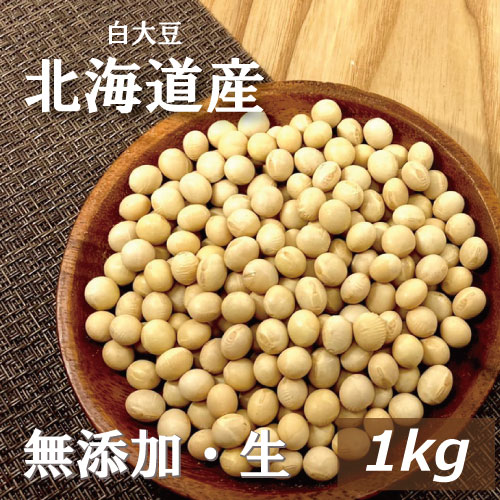 北海道産 白大豆 生 1kg 生大豆 （乾燥豆）とよまさり だいず なま かんそうまめ 無添加 無塩 無植物油 タンパク質 …