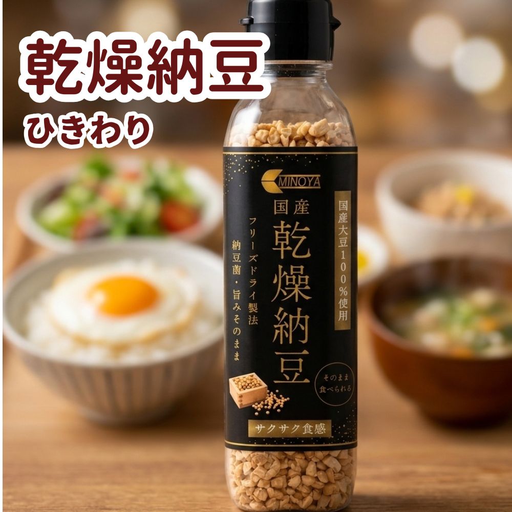 乾燥納豆 65g 宮城県産 フリーズドライ ひきわり ドライ納豆 干し納豆