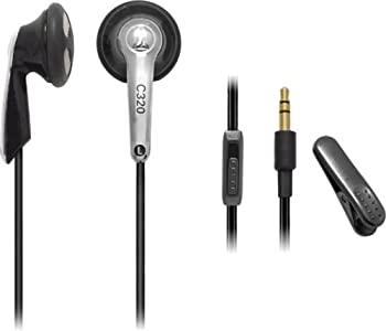 【中古】（非常に良い）audio-technica イヤホン ブラック ATH-C320 BK