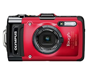 【中古】（非常に良い）OLYMPUS デジタルカメラ STYLUS TG-2 1200万画素CMOS 15m防水 100kgf耐荷重 レッド TG-2 RED