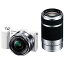 šۥˡ SONY ߥ顼쥹 5100 ֥륺७å E PZ 16-50mm F3.5-5.6 OSS + E 55-210mm F4.5-6.3 OSS ۥ磻 ILCE-5100Y