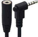 【中古】オーディオファン 2.5mm 4極 ミニミニプラグ 延長ケーブル L字 ブラック 1m