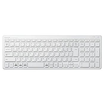 【中古】「未使用品」エレコム キーボード Bluetooth パンタグラフ コンパクトキーボード Windows・Mac・iOS・Android対応 ホワイト TK-FBP101WH