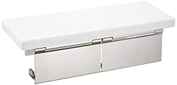 【中古】TOTO 二連紙巻器 棚付き(木質) ステンレス製(マット) ホワイト YH403FW#NW1