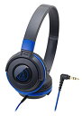 【中古】「非常に良い」audio-technica STREET MONITORING 密閉型オンイヤーヘッドホン ポータブル ブラックブルー ATH-S100 BBL