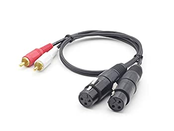 【中古】（WV2148-1.5）WYVERN AUDIO XLRキャノン(メス/黒)×2-RCAピン×2 ケーブル (1.5m)