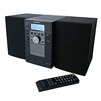 【中古】WINTECH AM/FMデジタルチューナー(FMワイドバンド対応)搭載CDカセットミニコンポ ブラック リモコン付属 KMC-113