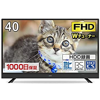 【中古】（非常に良い）maxzen 40V型 地上・BS・110度CS フルハイビジョン液晶テレビ 外付けHDD録画機能 裏番組録画機能搭載 ダブルチューナー メーカー1000日保証 J40S