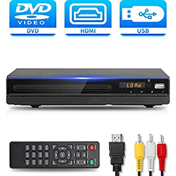 【中古】HDMI AV出力付きDVDプレーヤー TV用DVDプレーヤー 同軸出力/AVケーブル/リモコン/USB入力 リージョンフリーホームDVDVCRプレーヤー Tojock