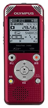 【中古】OLYMPUS ICレコーダー VoiceTrek 4GB リニアPCM対応 FMチューナー付 RED レッド V-802