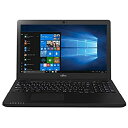 【中古】富士通 15.6型ノートパソコン FMV LIFEBOOK AH42/B3 シャイニーブラック FMVA42B3B