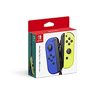 【中古】（任天堂純正品）Joy-Con(L) ブルー/(R) ネオンイエロー