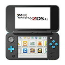 【中古】Newニンテンドー2DS LL （ブラック×ターコイズ）