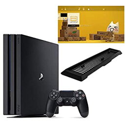 【中古】（非常に良い）PlayStation 4 Pro ジェット・ブラック 1TB (CUH-7200BB01)アンサー 縦置きスタンド付 & オリジナルカスタムテーマ (配信)