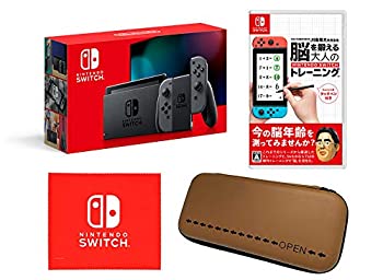 【中古】Nintendo Switch 本体 (ニンテンドースイッチ) Joy-Con(L)/(R) グレー(バッテリー持続時間が長くなったモデル) ＆ 東北大学加齢医学研究所 川島