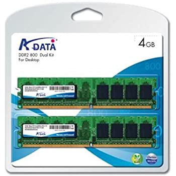 【中古】4GB（2GB×2）A-Data DDR2-800 desktop memory module CL5 ADATA