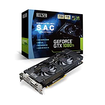 【中古】（非常に良い）ELSA GeForce GTX 1080Ti 11GB S.A.C グラフィックスボード VD6357 GD1080-11GERTS