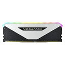 【中古】CORSAIR DDR4-32GB 3600MHz CL18 デスクトップPC用メモリ VENGEANCE RGB RT ホワイト 32GB [16GB...