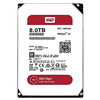 【中古】「非常に良い」WD HDD 内蔵ハードディスク 3.5インチ 8TB WD Red NAS用 WD80EFZX 5400rpm 3