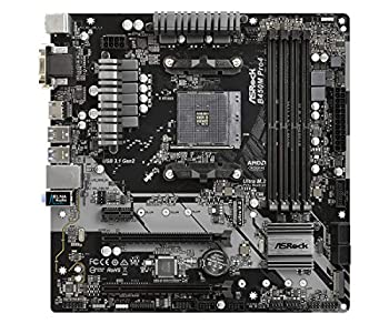 【中古】（非常に良い）ASRock マザーボード B450 M Pro4 AMD Ryzen AM4 対応 B450 チップセット Micro ATX マザーボード