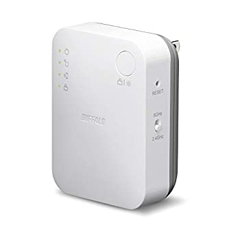 【中古】バッファロー WiFi 無線LAN 中継機 Wi-Fi5 11ac 433+300Mbps コンセント直挿しモデル 簡易パッケージ 日本メーカー【iPhone13/12/11/iPhone SE(